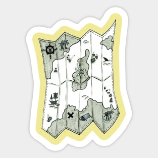 Treasure Map Sticker